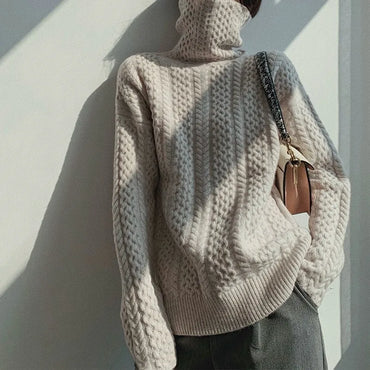 Luxurious 100% Cashmere Turtleneck Sweater