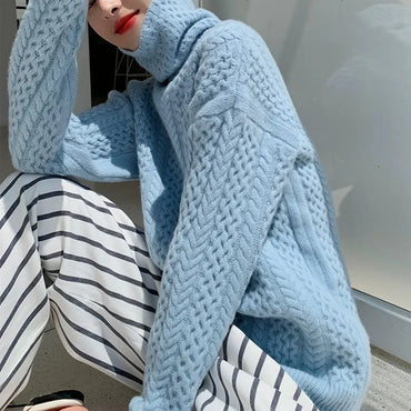 Luxurious 100% Cashmere Turtleneck Sweater