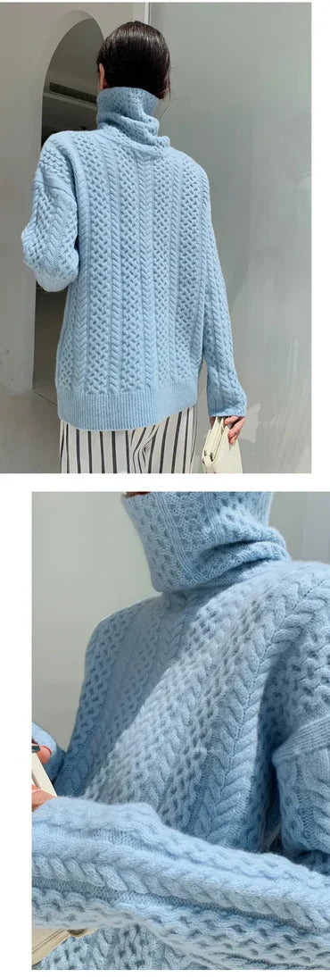 Luxurious 100% Cashmere Turtleneck Sweater