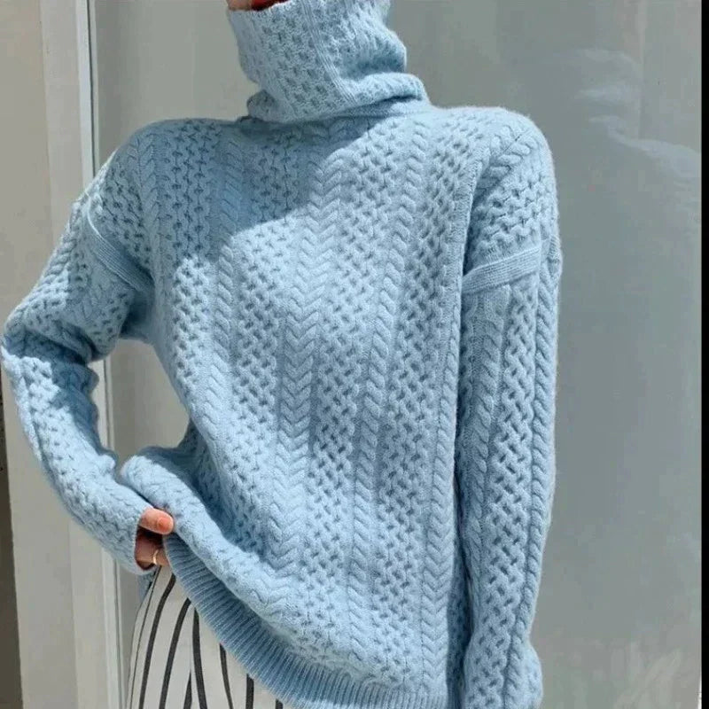 Luxurious 100% Cashmere Turtleneck Sweater
