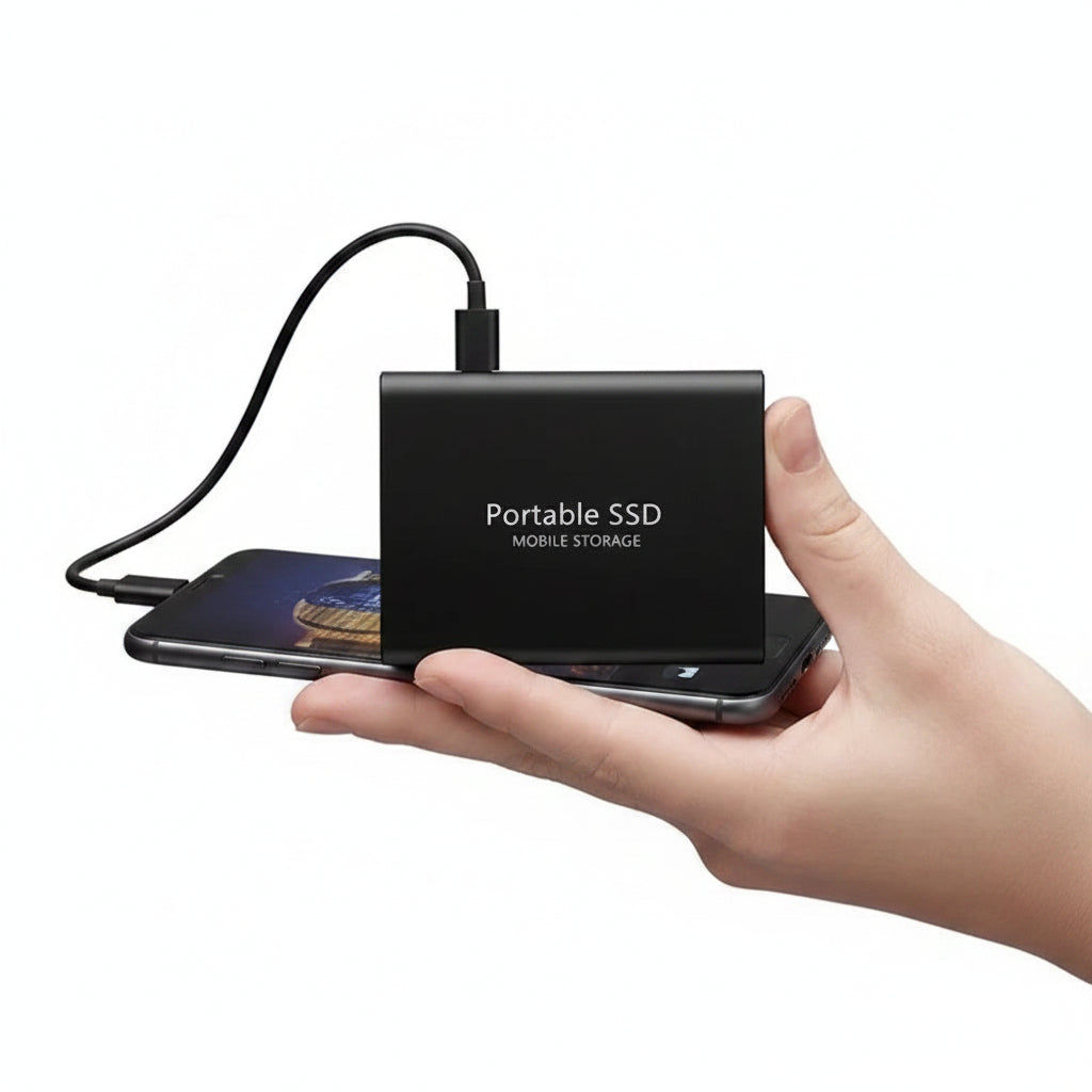 Portable 128TB External SSD High-Speed USB 3.1 Storage
