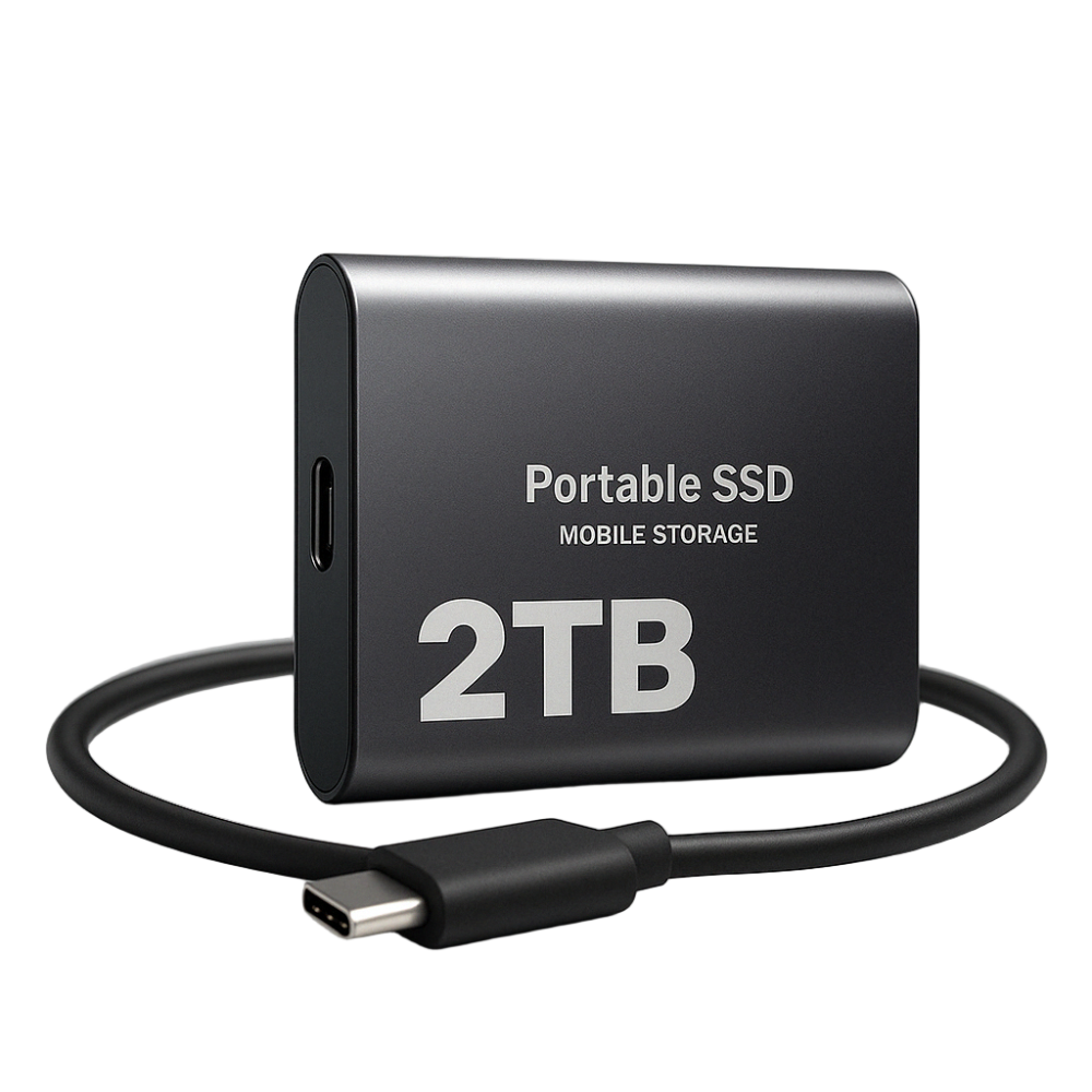 2TB USB-C Portable SSD External Hard Drive - High-Speed Mobile Storage