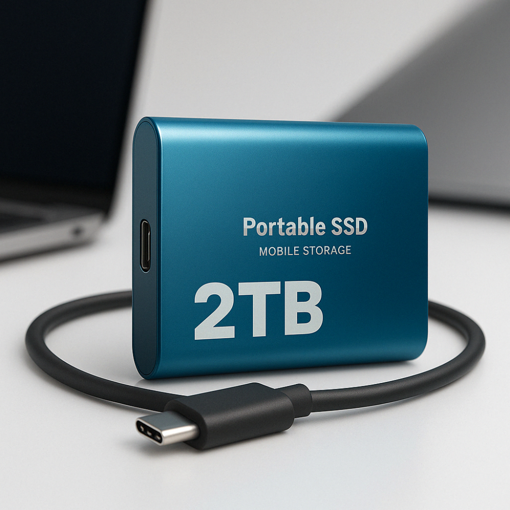 2TB USB-C Portable SSD External Hard Drive - High-Speed Mobile Storage