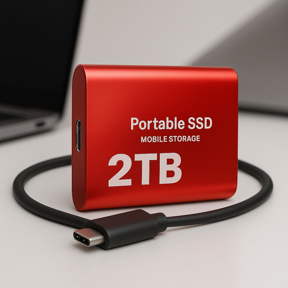 2TB USB-C Portable SSD External Hard Drive - High-Speed Mobile Storage