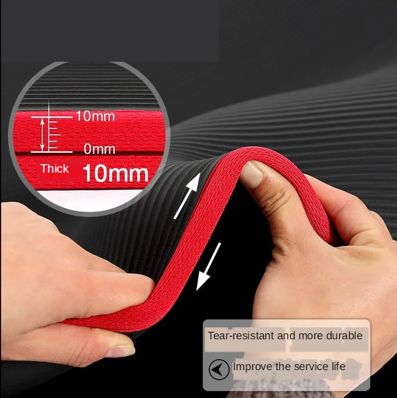 Extra Thick Anti-Slip Yoga Mat 10mm for Comfort and Stability