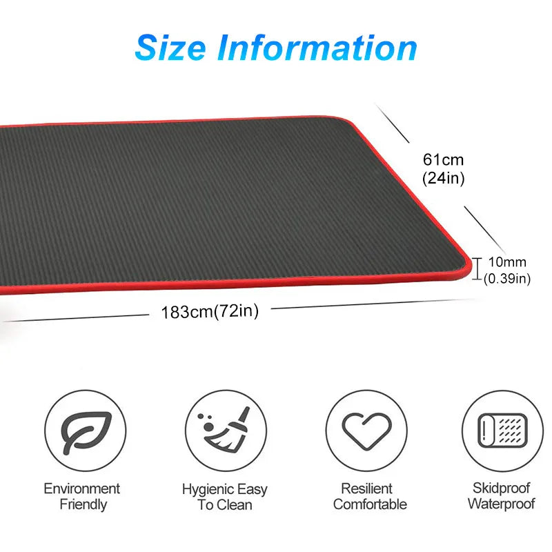 Extra Thick Anti-Slip Yoga Mat 10mm for Comfort and Stability