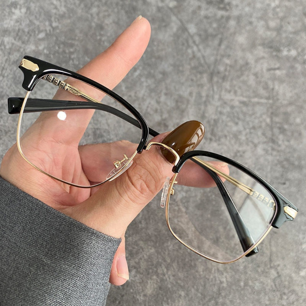 Stylish Titanium Frame Reading Glasses with Prescription Lenses