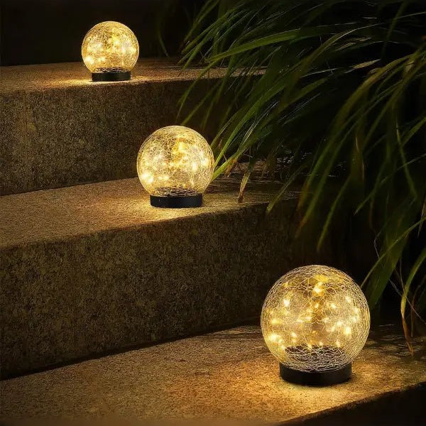 Solar Cracked Glass Outdoor Garden Lamp