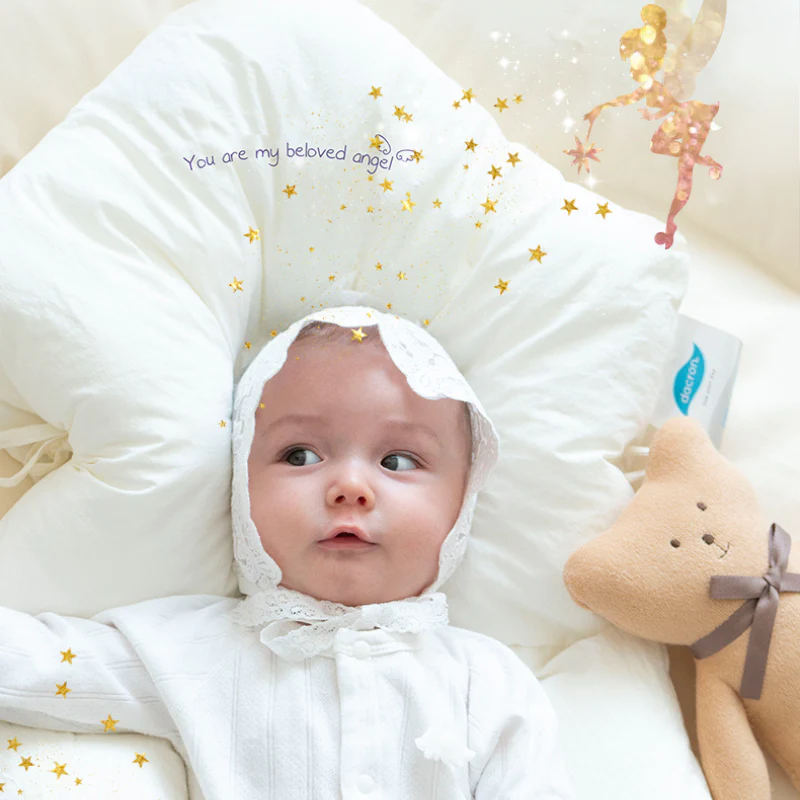 Cotton Baby Sleep Pillow for Newborn Head and Neck Support