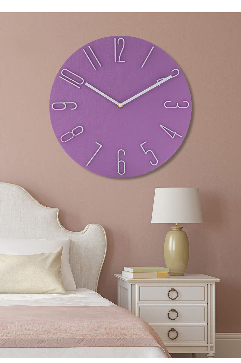 Minimalist MDF Wall Clock with Metal Hands