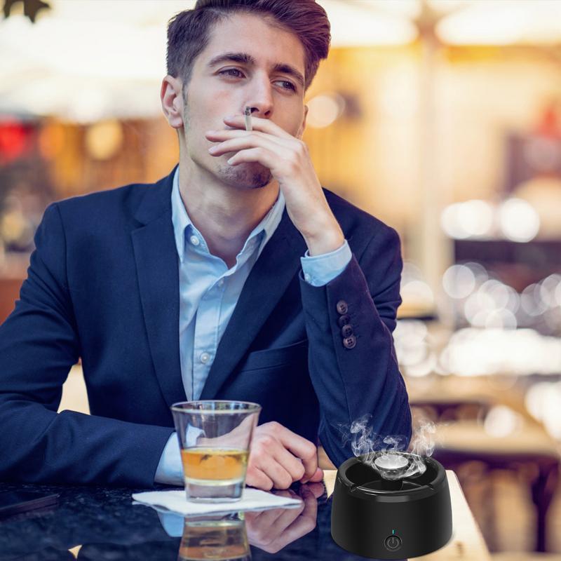 Odorless Portable Smoke-Free Ashtray with Scent Filter