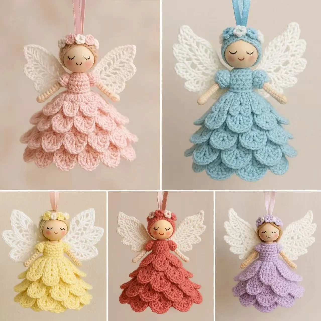 DIY Crochet Angel Ornament Craft Kit for Beginners