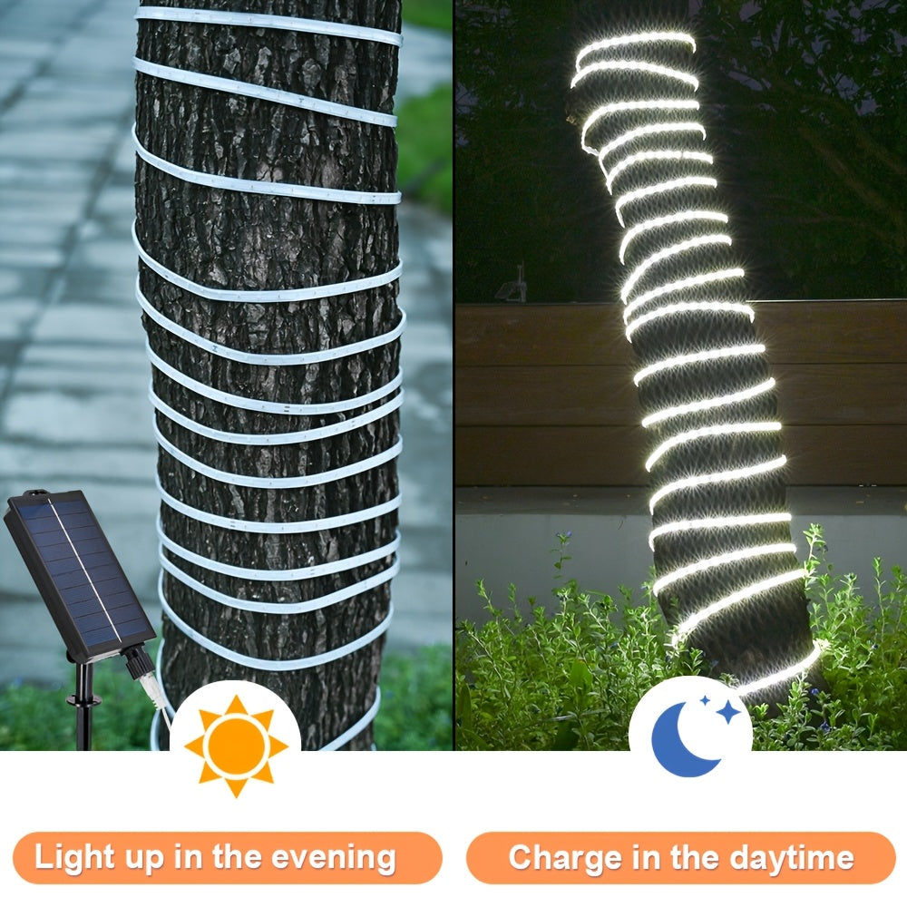 Solar-Powered LED Rope Lights with 8 Modes - 320/640 LEDs