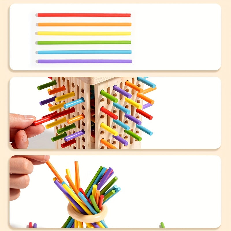 Wooden Stick Game for Kids - Creative Dexterity and Motor Skills Development