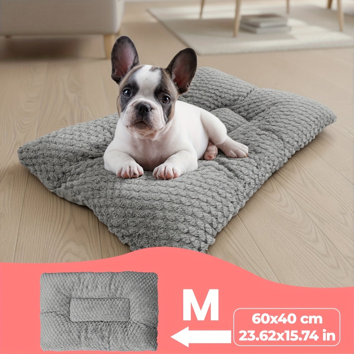 Soft Polyester Dog Pillow with Padded Support and Spacious Design