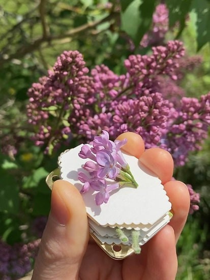 Mini Flower Press with Brass and Silver Details - Portable Botanical Keepsake Maker