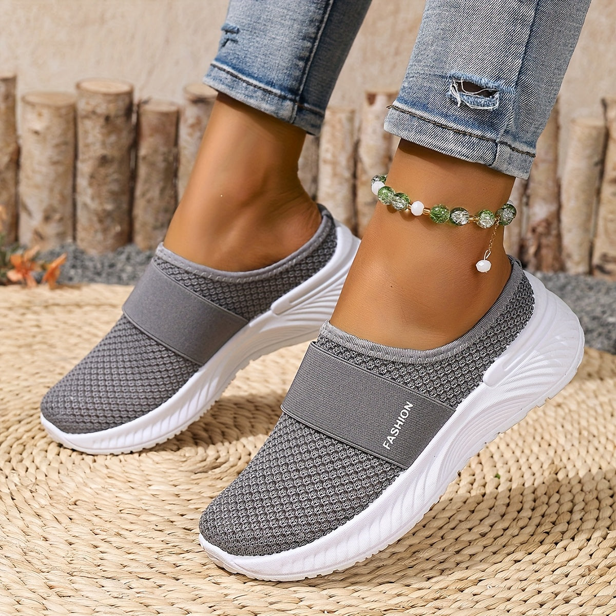 Breathable Mesh Slip-On Sneakers for Women