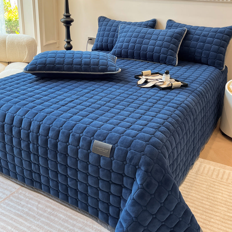 Plush Square Textured Throw Blanket – Soft Cozy Sofa and Bed Cover