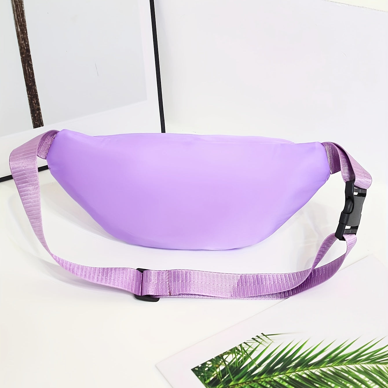 Lightweight Nylon Hip Pouch with Adjustable Strap and Zippered Pockets