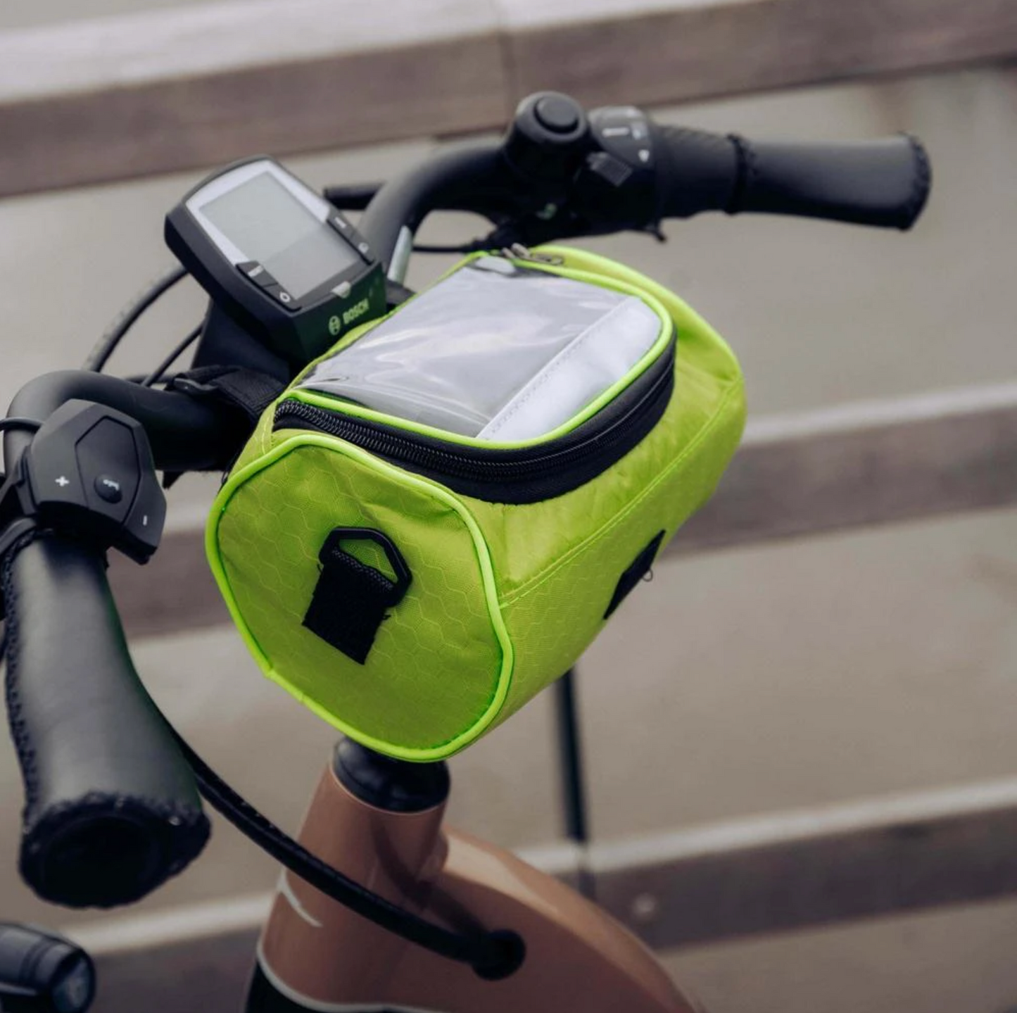 Water-Resistant Bicycle Handlebar Bag with Smartphone Holder