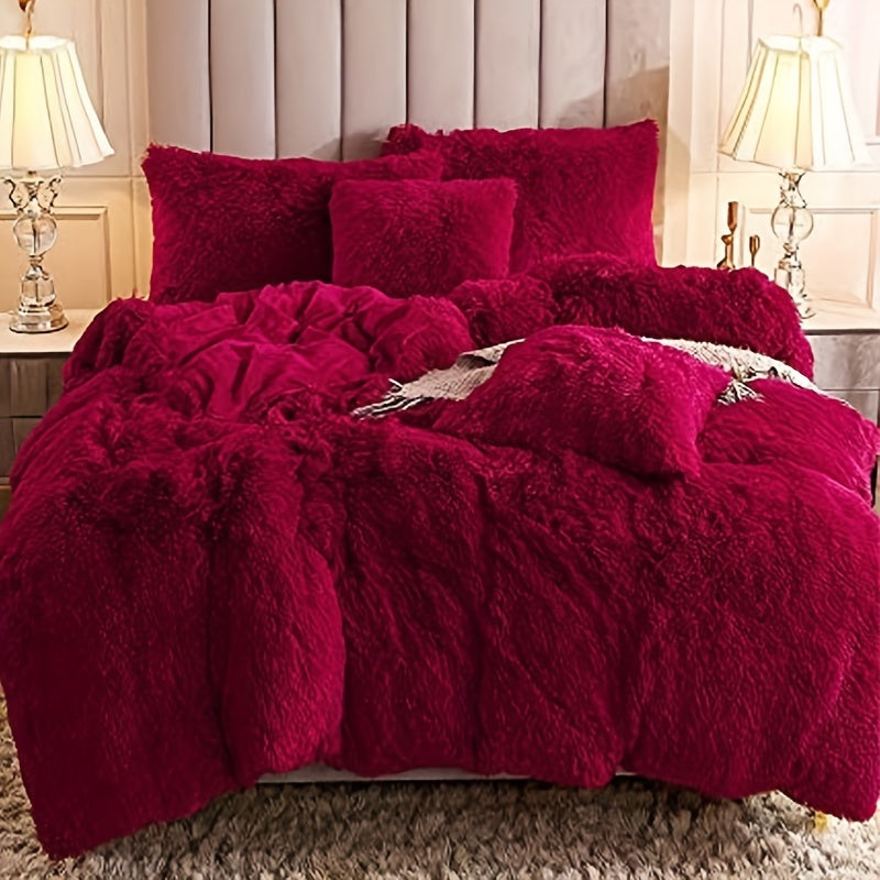 Ultra Soft Plush Duvet Cover Set with Zipper Closure