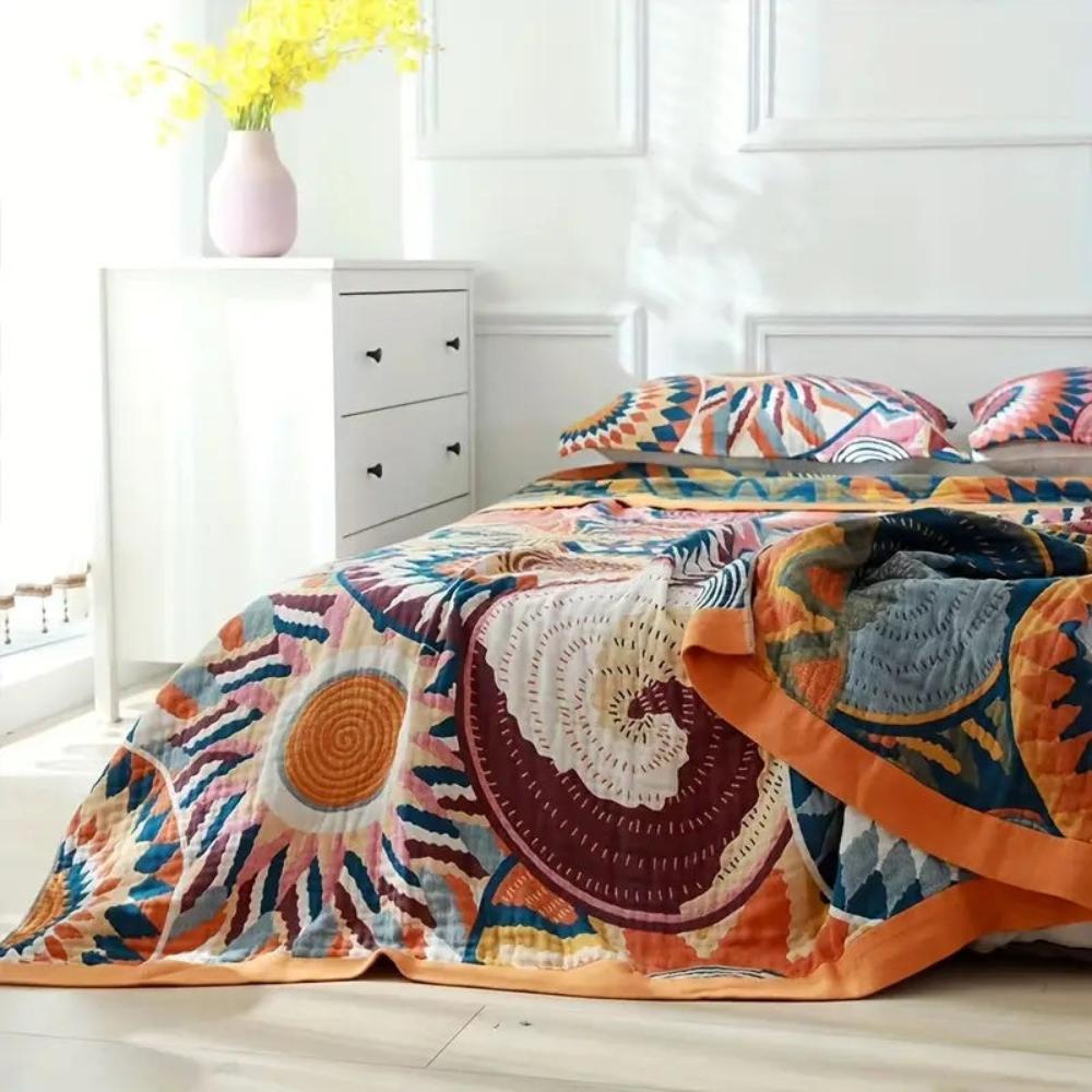 All-Season Soft Cotton Sunburst Blanket