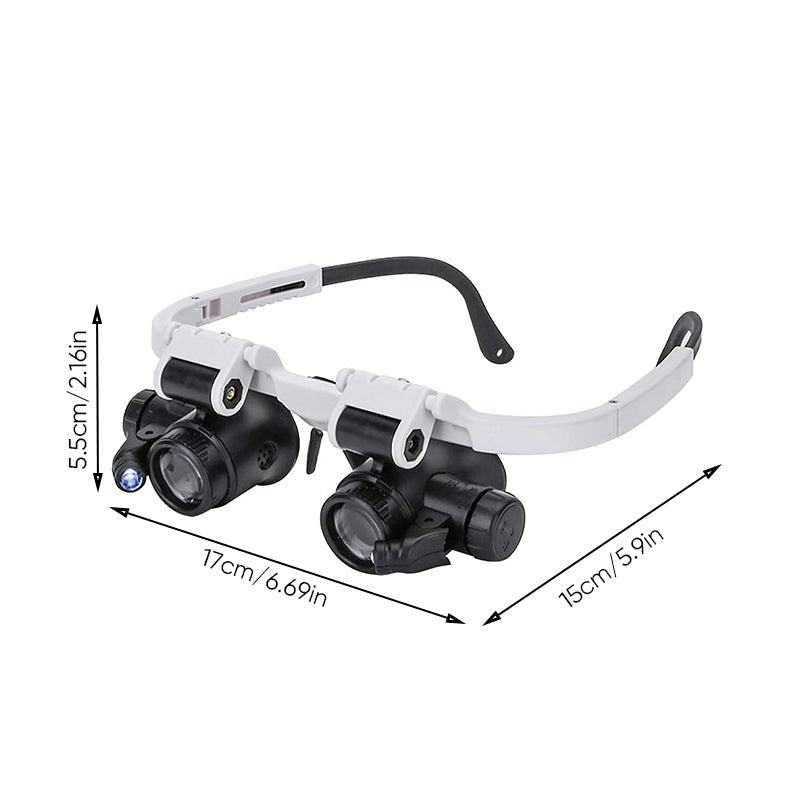 Magnifying Glasses with LED Lights and Adjustable Lenses