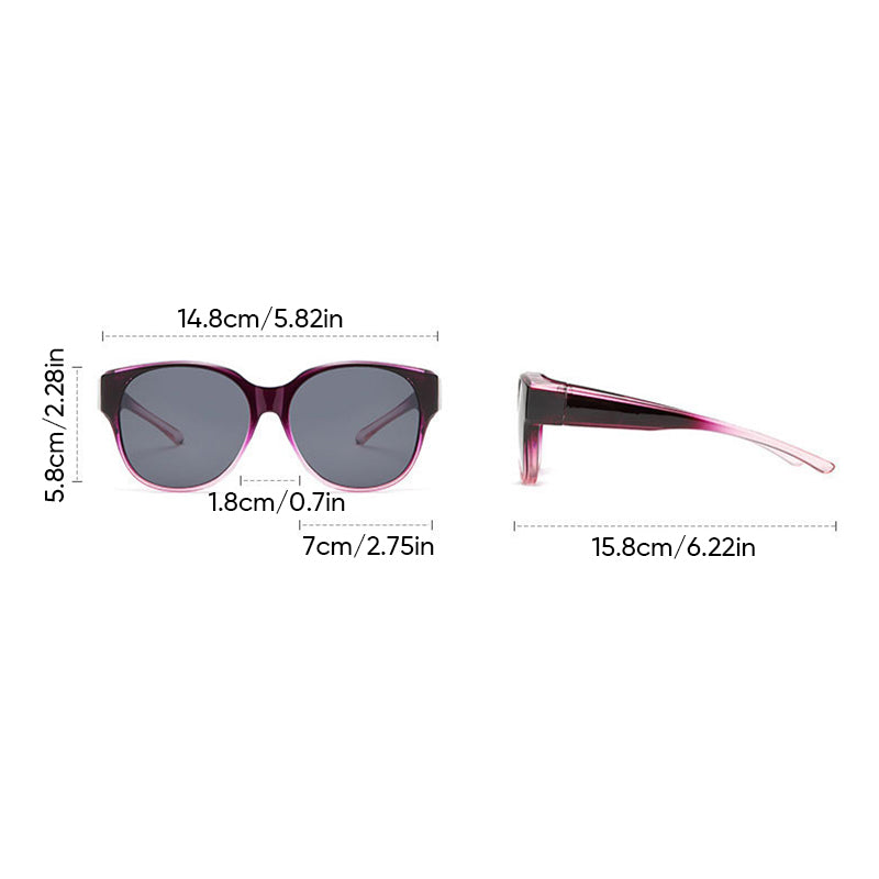 Fit Over Prescription Glasses Polarized Cat-Eye Sunglasses