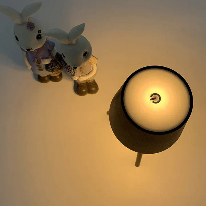 Cordless LED Tripod Table Lamp - Modern Minimalist Night Light