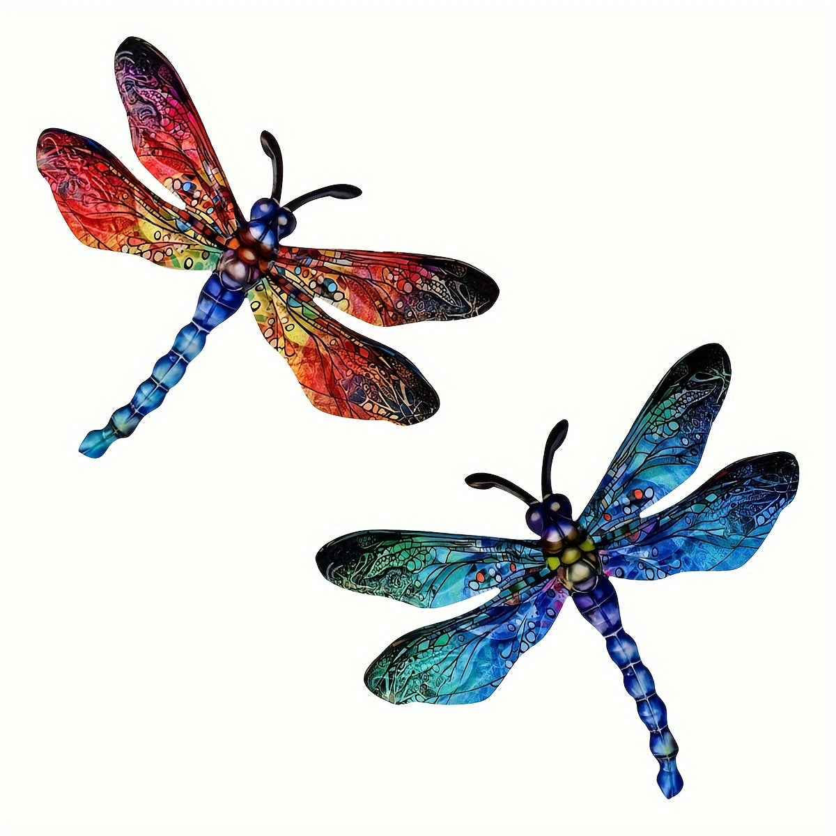 Vibrant Metal Dragonfly Wall Art for Indoor and Outdoor Decor