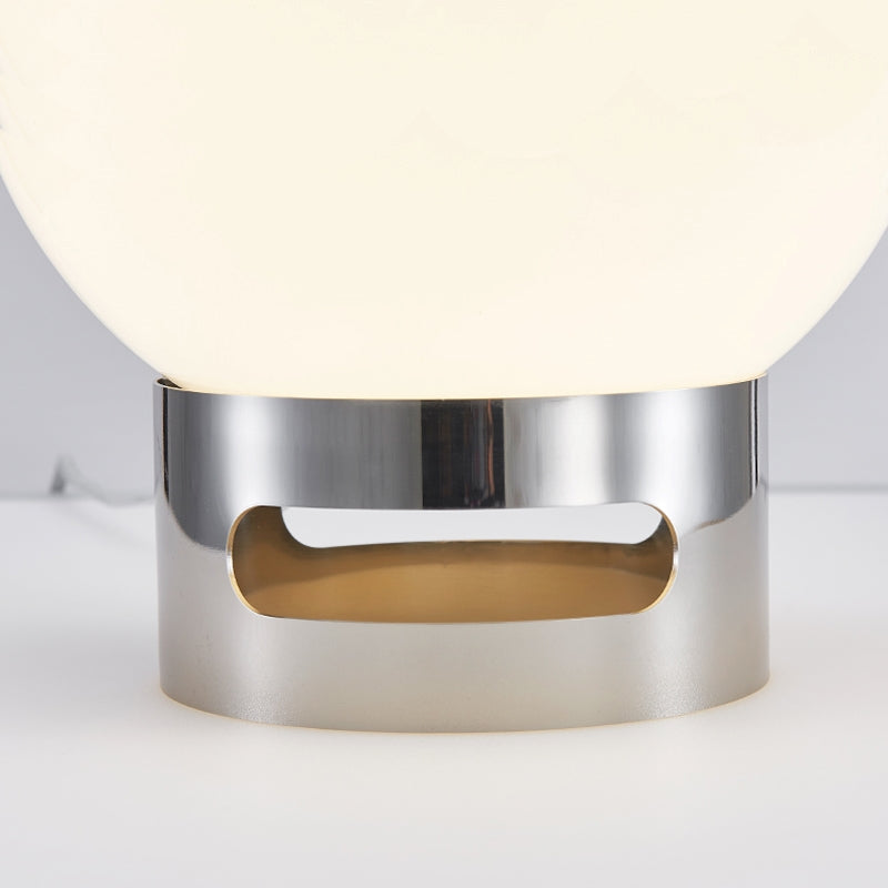 Minimalist Bauhaus Table Lamp with Opal Glass Shade