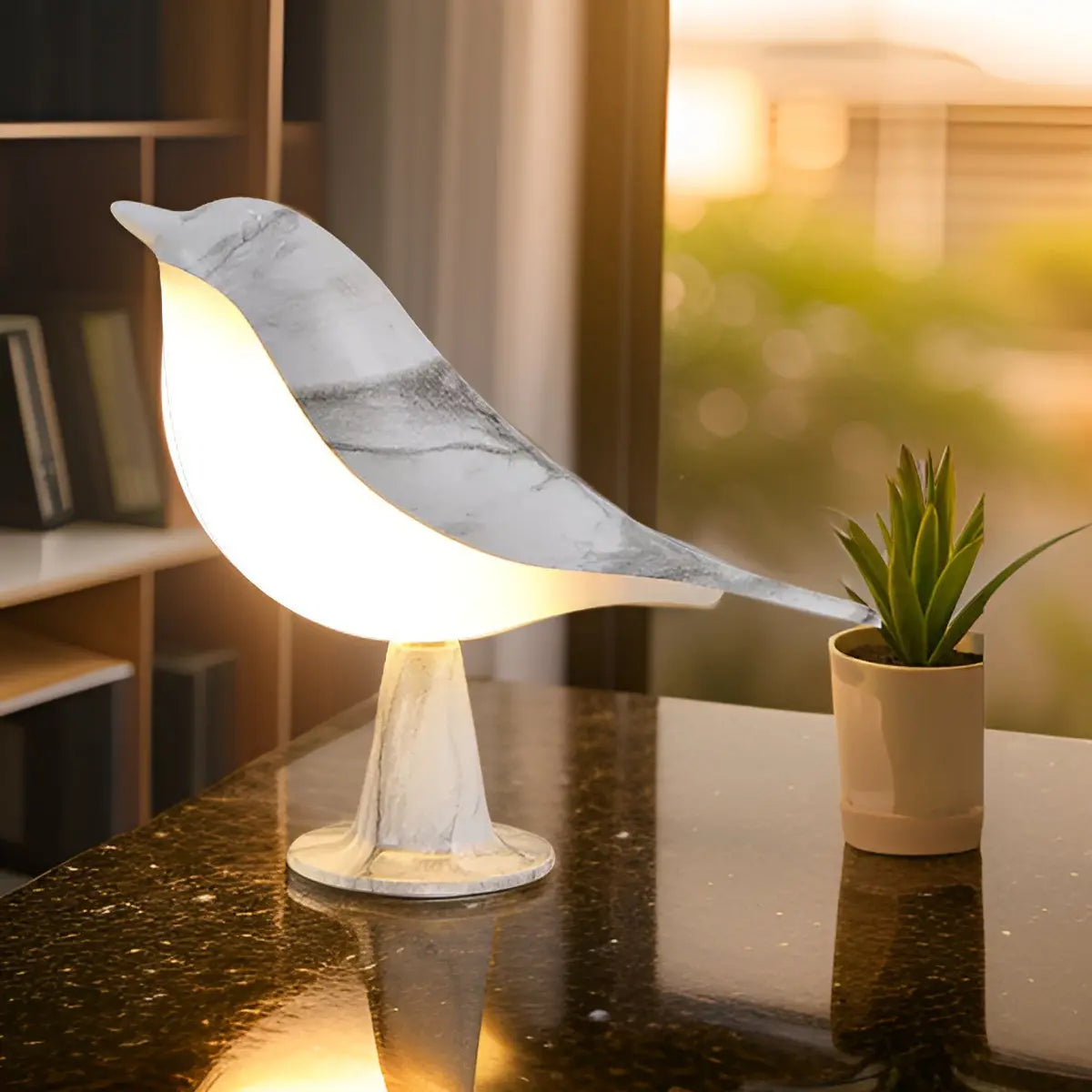 Touch Control Aromatherapy Bird Lamp with Dimmable Light