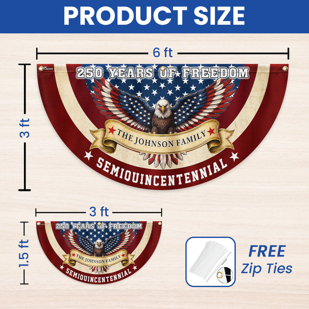 Personalized Patriotic Eagle Fan Flag for 250th Anniversary