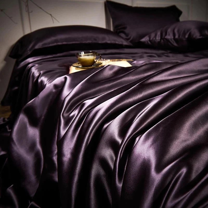 Pure Mulberry Silk Bedding Set - 25 Momme Luxury 4 Piece