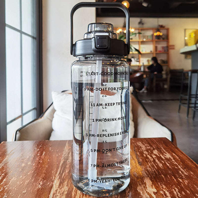 Large 67 oz Plastic Water Bottle - Japanese Design, Eco-Friendly, Solid Color