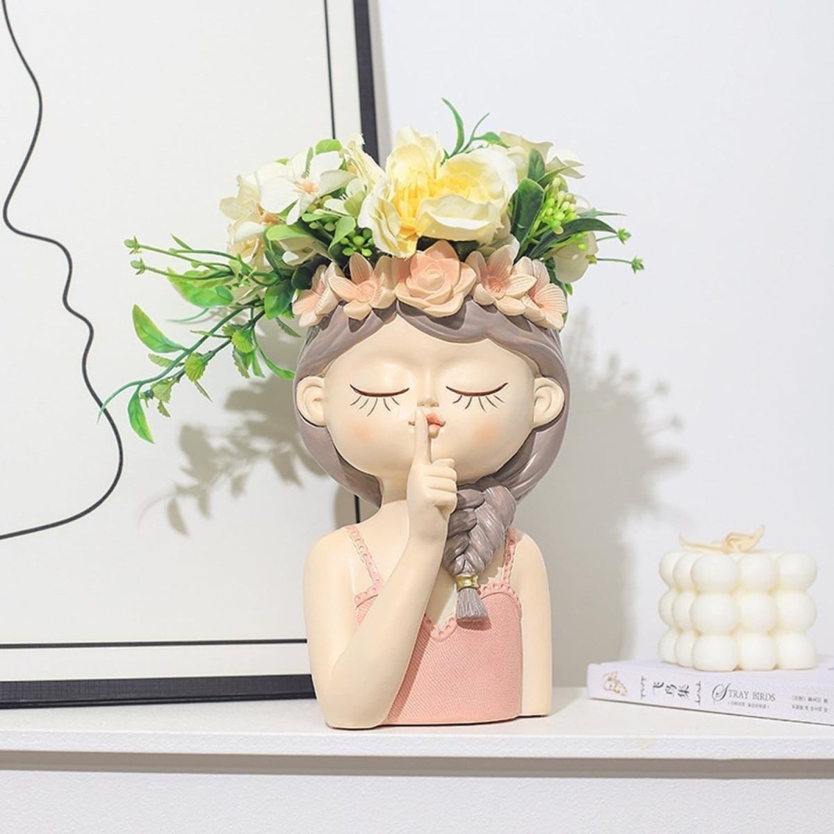 Fairy Flower Pot with Shushing Fairy Design