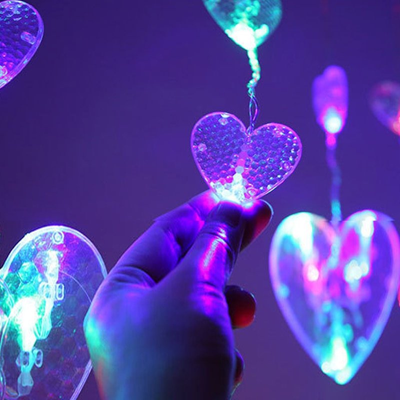 Heart-Shaped Fairy String Lights for Bedroom Decor