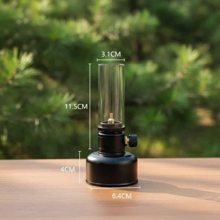 Mini Gas Flame Torch Table Lamp - Adjustable Aluminum Outdoor Lighting