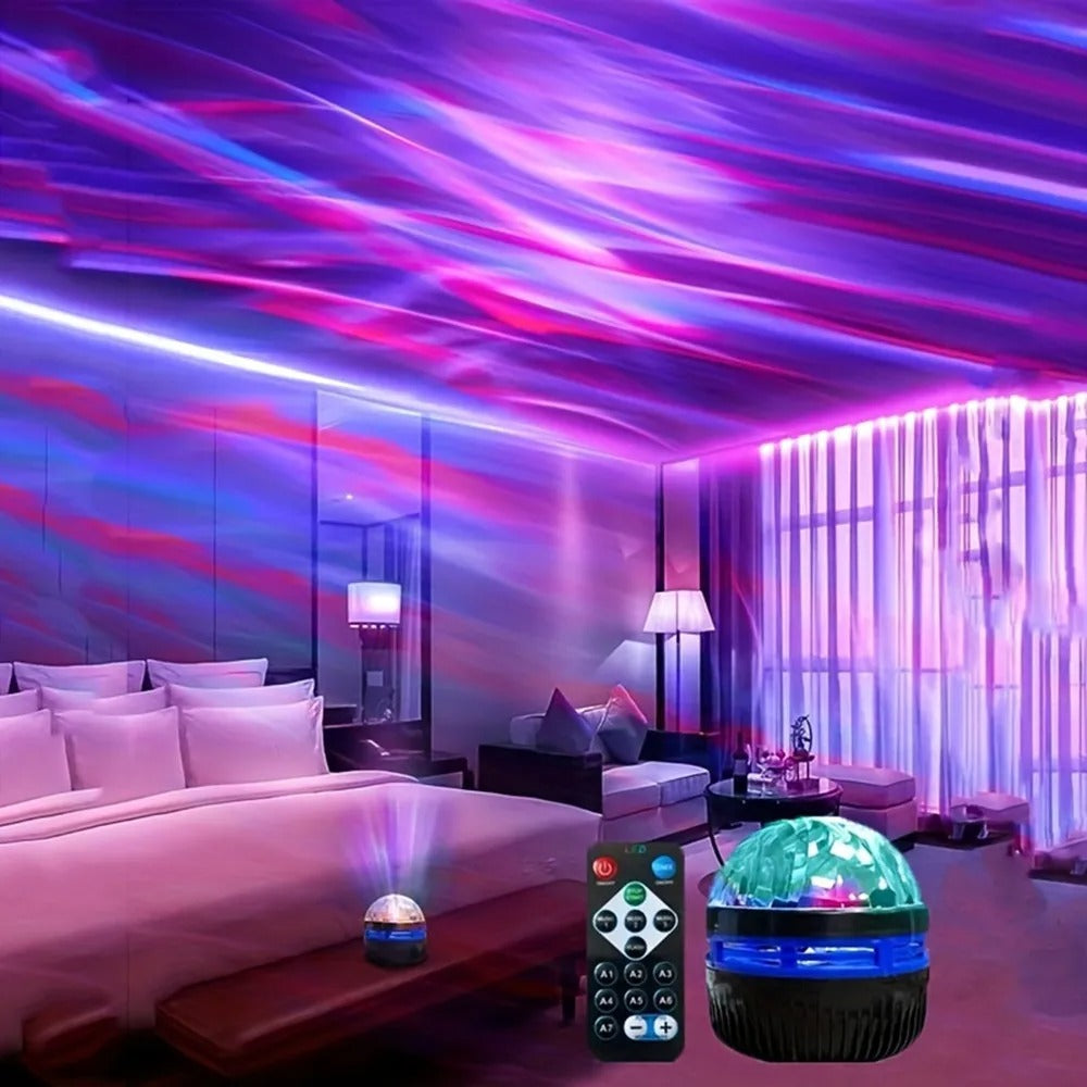 Northern Lights Projector Table Lamp with Music Sync and Remote Control