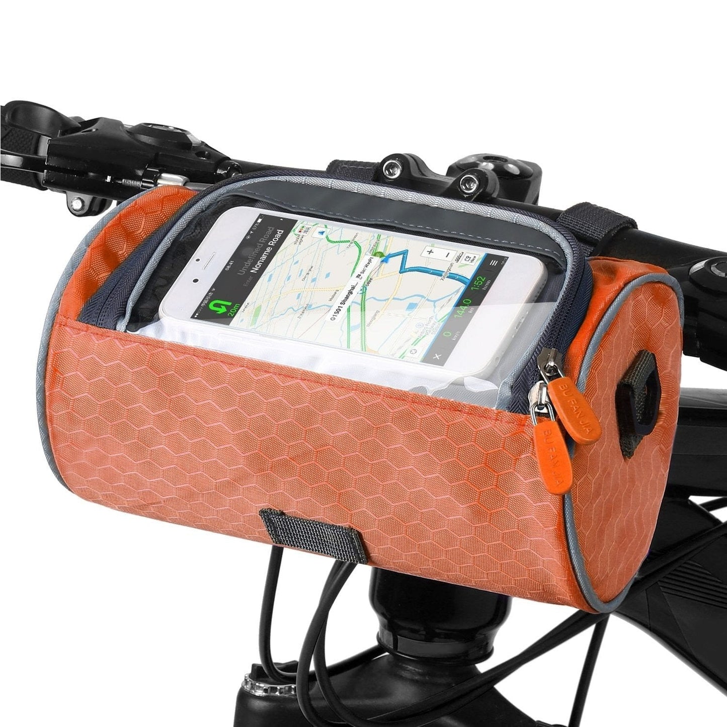 Water-Resistant Bicycle Handlebar Bag with Smartphone Holder