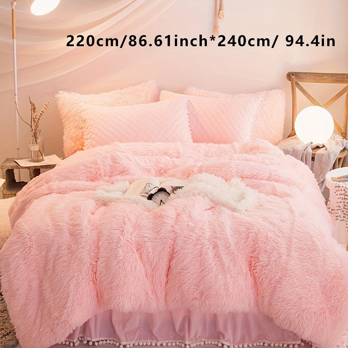 Luxurious Velvet Duvet Cover Set with Pillowcases for All-Season Comfort