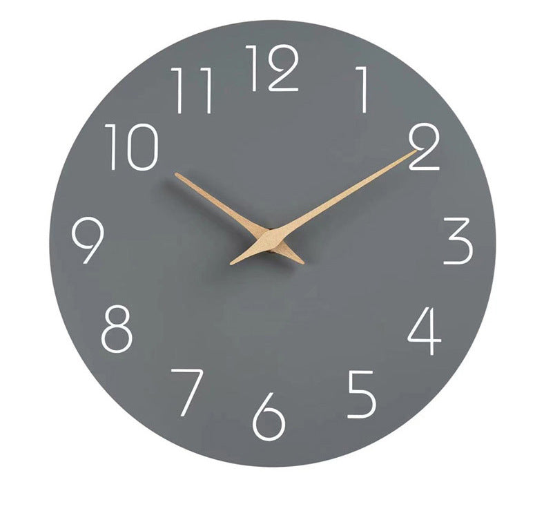 Colored Silent Wall Clock 12 Inch Modern Design