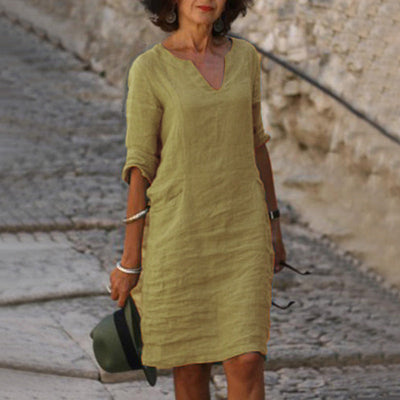 Beth - Relaxed V-Neck Dress