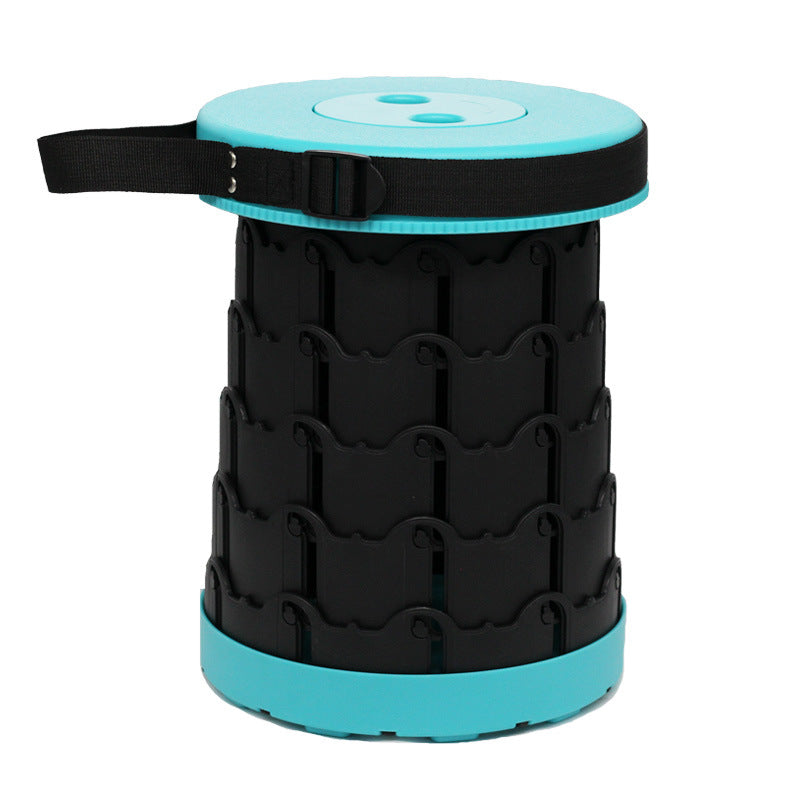 Retractable Folding Stool with Adjustable Height and High Load Capacity