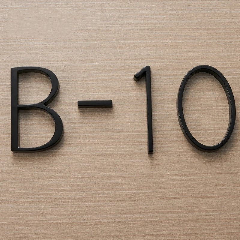 Modern Black Stainless Steel House Numbers