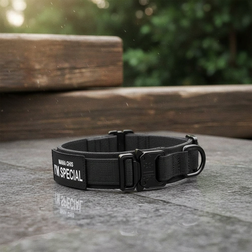 Durable Adjustable Dog Collar with Padded Comfort and Control Handle