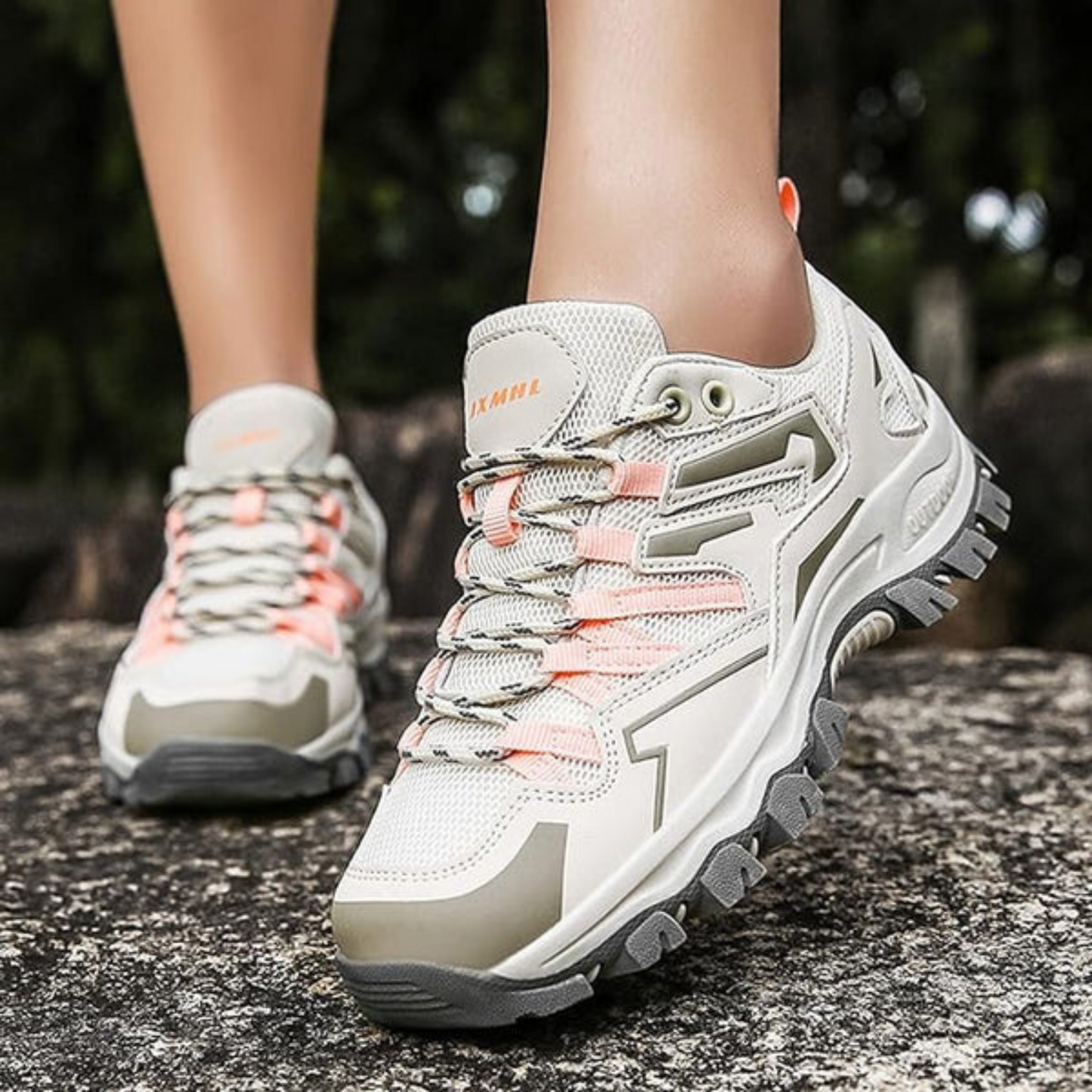 Sporty Women's Walking Sneakers with Breathable Mesh and Traction Sole