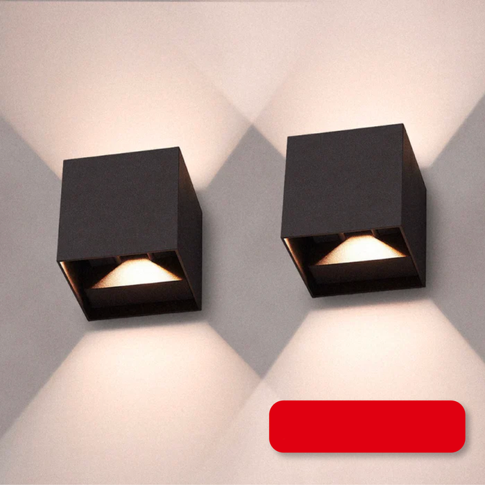 LED Cube Wall Lamps with Warm White Illumination - Buy 1 Get 1 Free