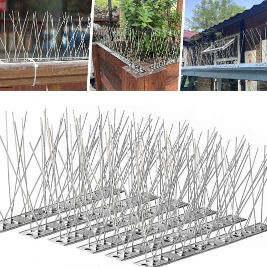 Stainless Steel Bird Deterrent Spikes for Outdoor Use