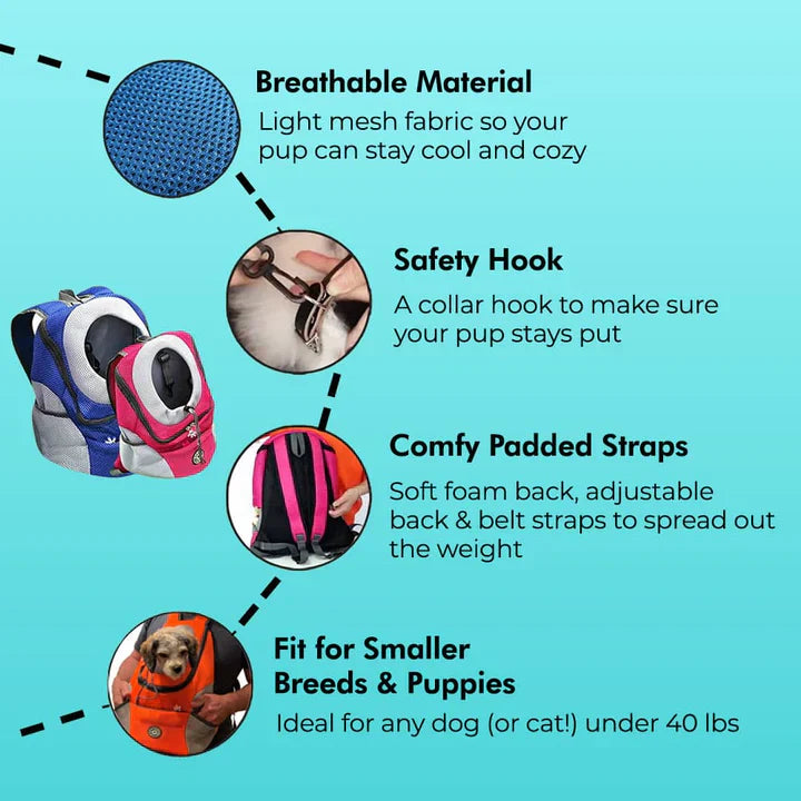 Adjustable Pet Carrier Backpack with Ventilation